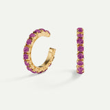 ARLA PURPLE GOLD EARRINGS