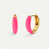 BELMA FUCHSIA GOLD EARRINGS