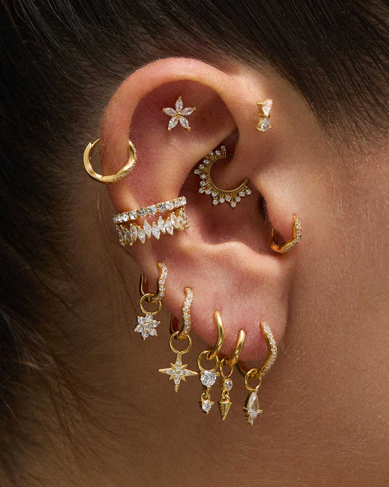 PIERCING FLOWER SILVER