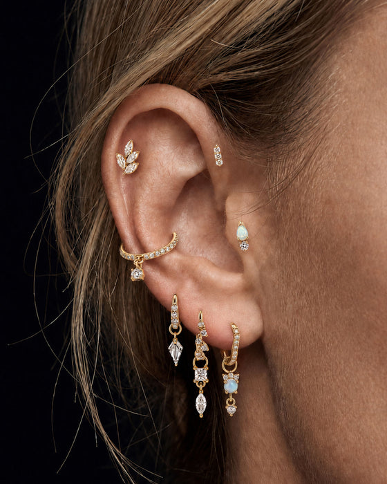 BRIGHT MINI GOLD LEAF PIERCING