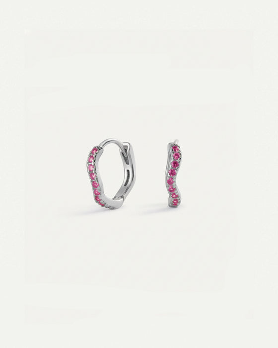 PENDIENTES BIMBA MINI PINK SILVER