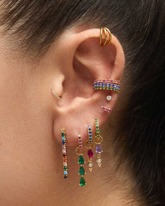 CREOLEN ROSA MINI-GOLD-OHRRINGE