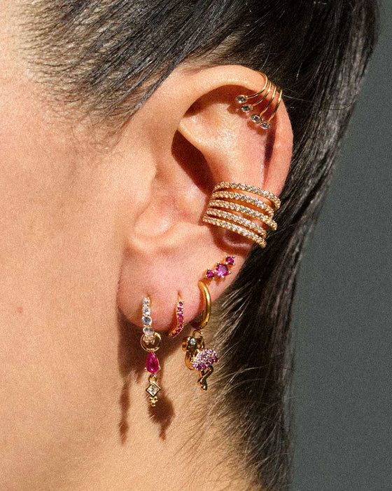 OHRRINGE BIMBA PINK SILBER