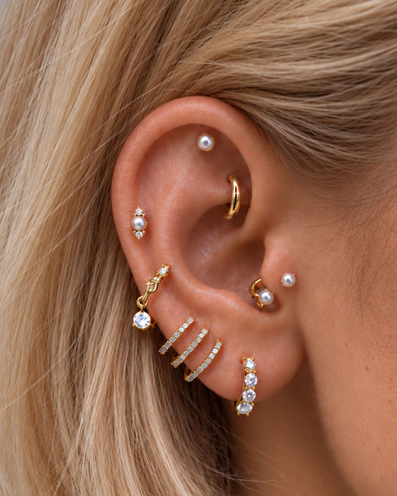 PIERCING LIEBE PEARL SILVER