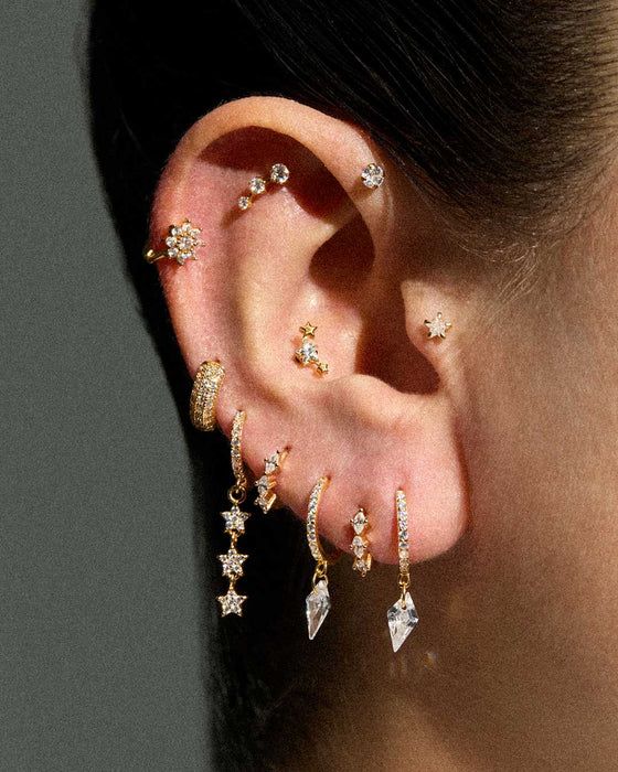 ARROW GOLD CRYSTAL EARRINGS