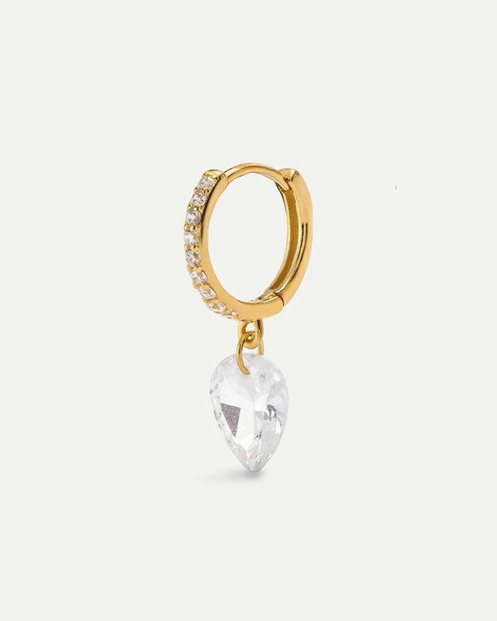 Ohrring aus Kristall und Gold