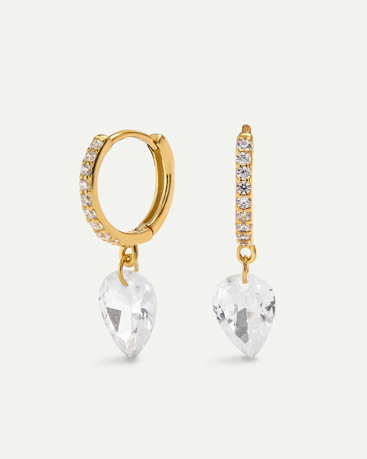 PENDIENTES CRISTAL DIAMOND GOLD
