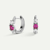 BOUCLES D'OREILLES DANA EN ARGENT ROSE