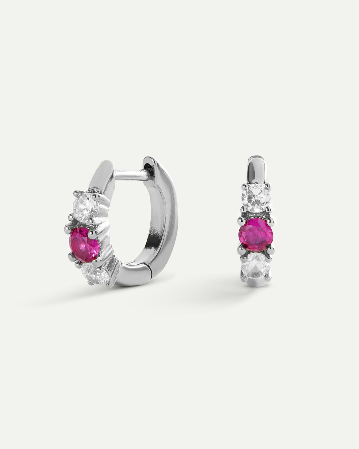 BOUCLES D'OREILLES DANA EN ARGENT ROSE