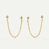 DIMMER CHAIN ​​GOLD EARRINGS