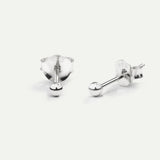 BOUCLES D'OREILLES MINI POINT EN ARGENT