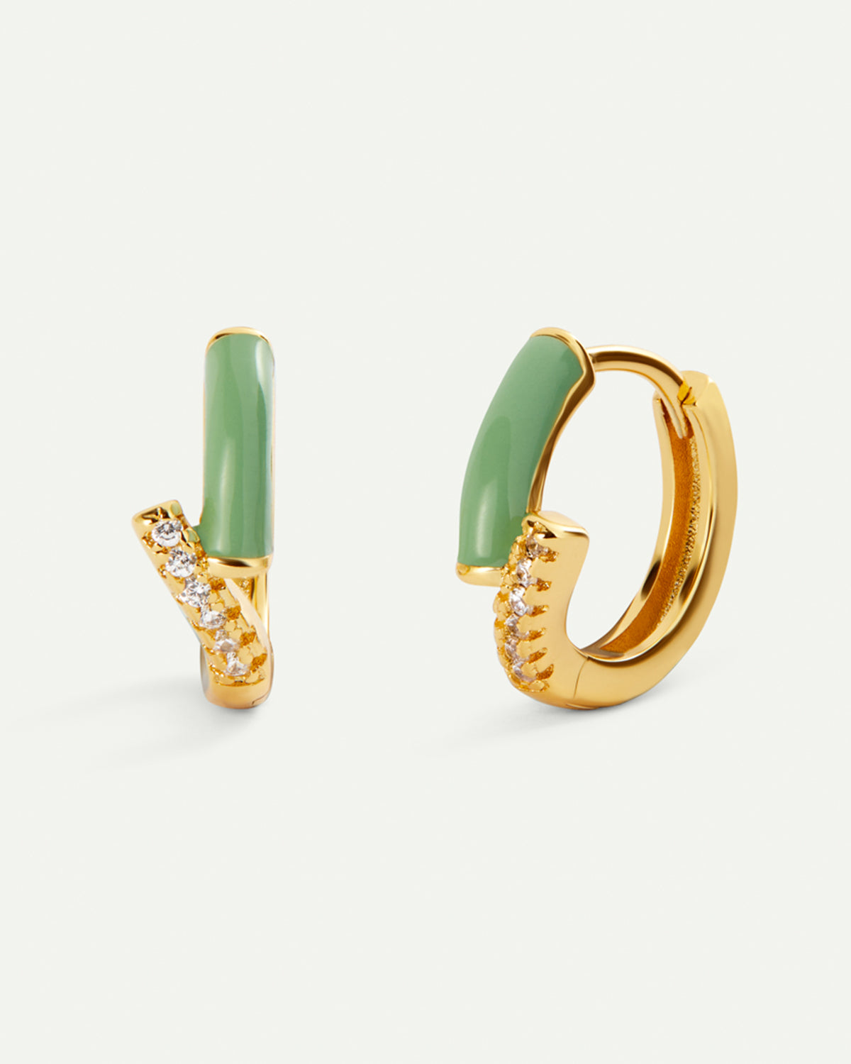 ELDA GREEN GOLD EARRINGS