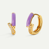 ELDA PURPLE GOLD EARRINGS