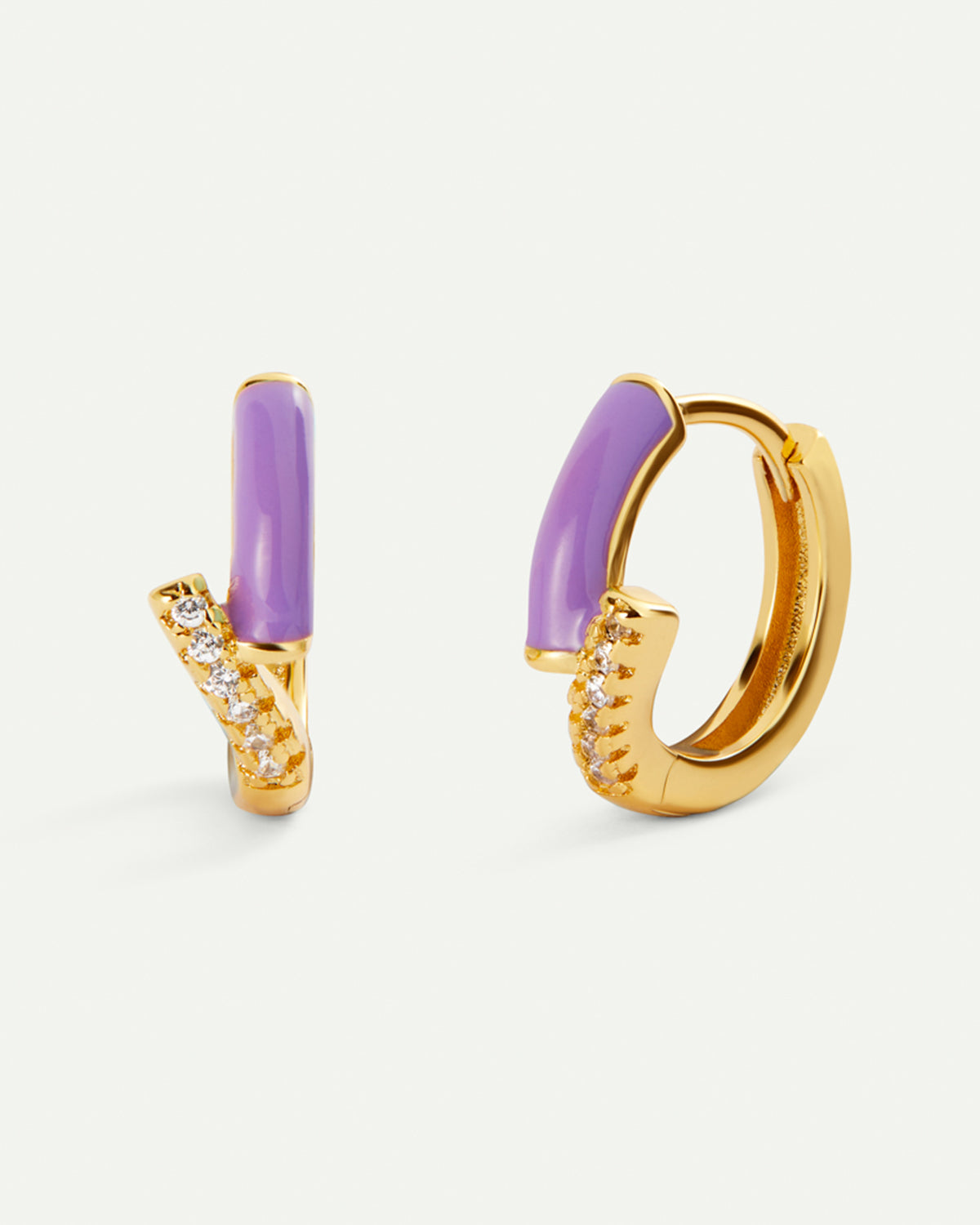 ELDA PURPLE GOLD EARRINGS