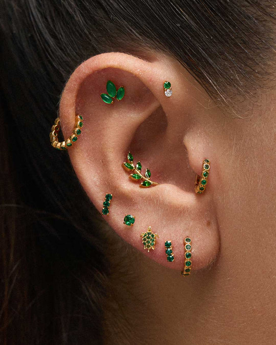 PIERCING IDA MAXI GRÜN GOLD