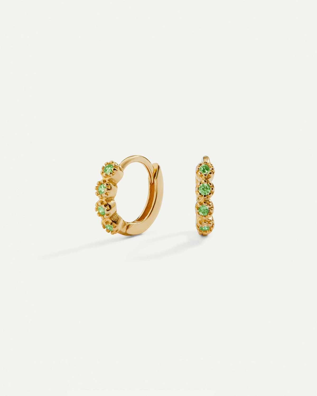 PENDIENTES ELI GREEN MINI GOLD