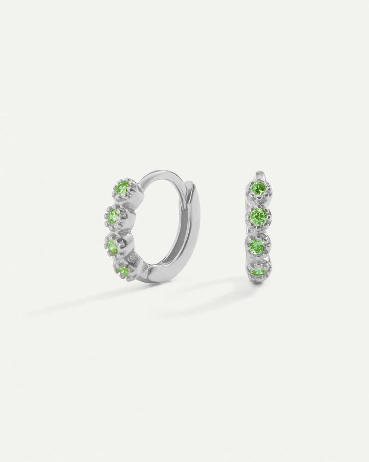 PENDIENTES ELI GREEN SILVER