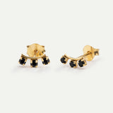 ELVIRA BLACK GOLD EARRINGS