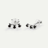 BOUCLES D'OREILLES ELVIRA EN ARGENT NOIR