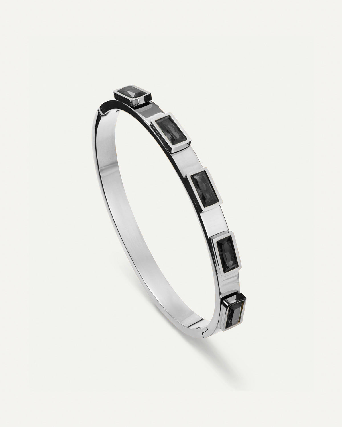 BRACELET EN ARGENT NOIR ÉMERAUDE