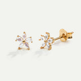 BOUCLES D'OREILLES FLEUR EN OR