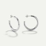 HALO MAXI L SILVER EARRINGS