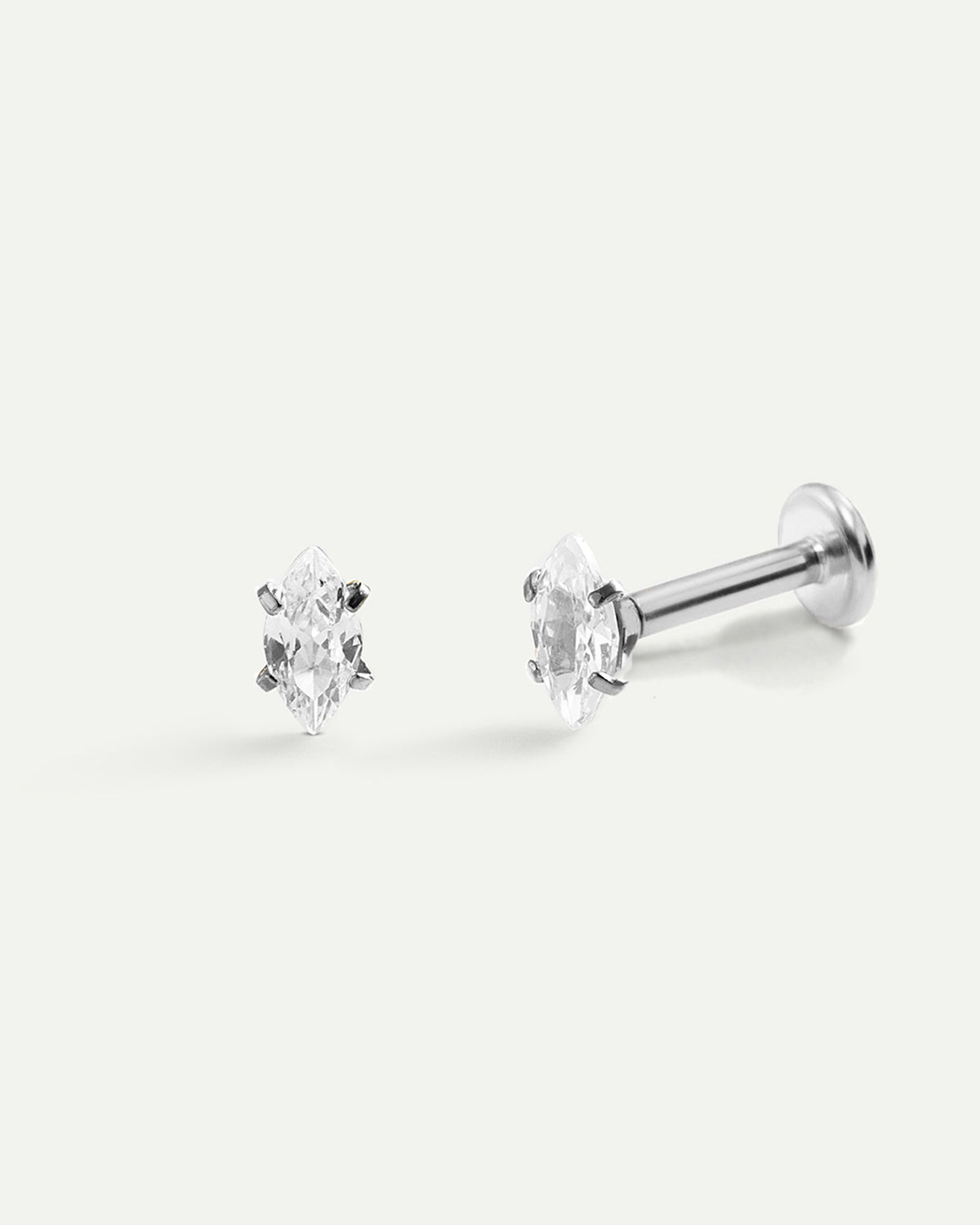 PIERCING HEXAGONE EN ARGENT