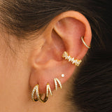 PENDIENTES HOOPS BRIGHT DOBLE MINI GOLD