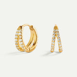 PENDIENTES HOOPS BRIGHT DOBLE MAXI GOLD