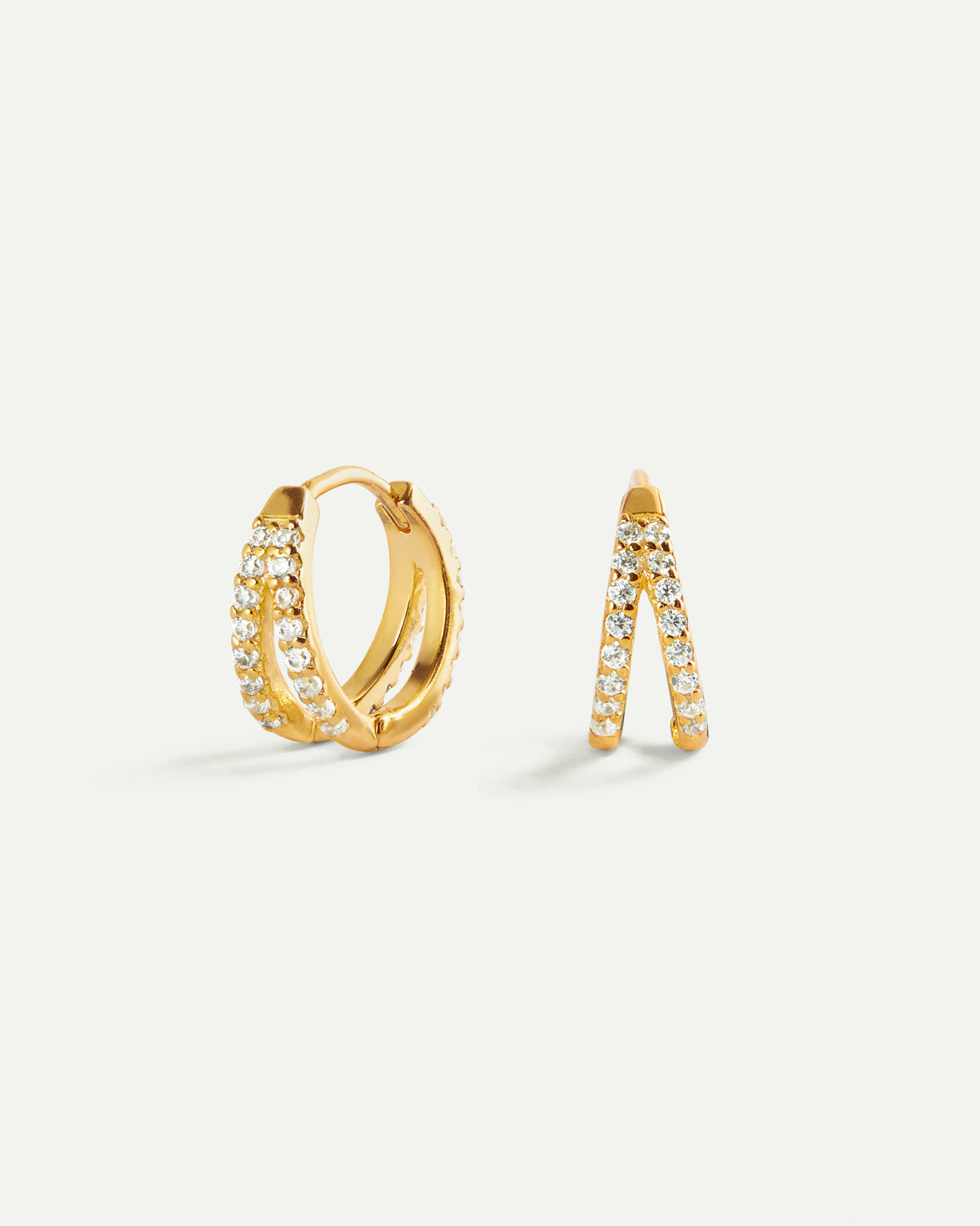 PENDIENTES HOOPS BRIGHT DOBLE GOLD