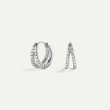 PENDIENTES HOOPS BRIGHT DOBLE MINI SILVER