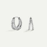 PENDIENTES HOOPS BRIGHT DOBLE SILVER