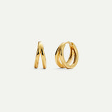 PENDIENTES HOOPS DOBLE GOLD