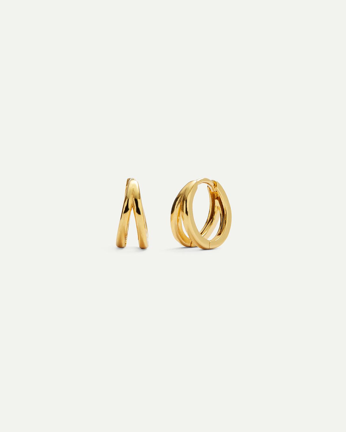 PENDIENTES HOOPS DOBLE MINI GOLD