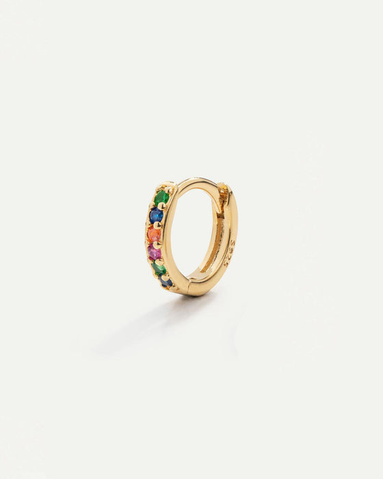RAINBOW GOLD HOOP EARRINGS