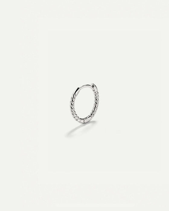 BOUCLES D'OREILLES HOOPS MINI TWIST ARGENT