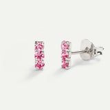 BOUCLES D'OREILLES HORIZON ARGENT ROSE