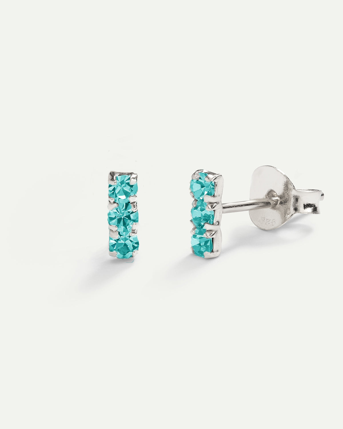 BOUCLES D'OREILLES HORIZON TURKIS EN ARGENT