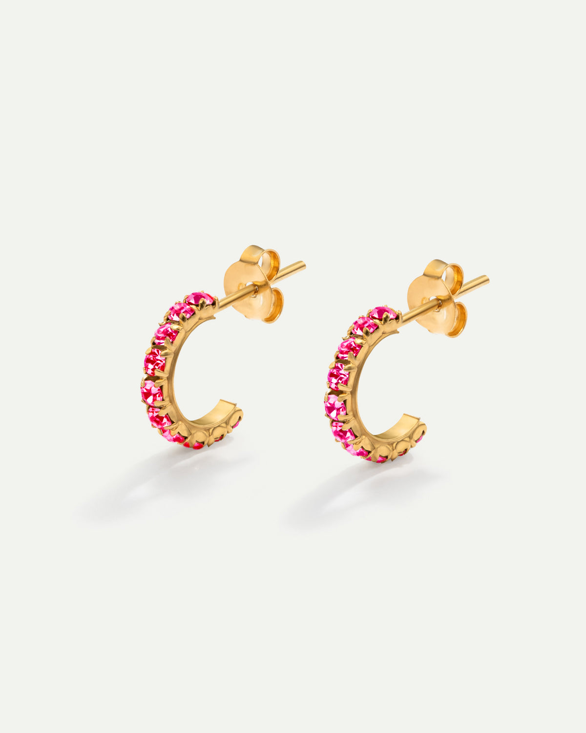 BOUCLES D'OREILLES OR ROSE GLACE