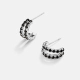 IVU BLACK SILVER EARRINGS