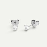 BOUCLES D'OREILLES DAME EN ARGENT