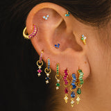 PENDIENTES VIRGO TURKIS GOLD