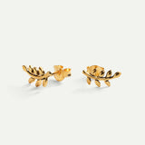 LEAVES MINI GOLD EARRINGS