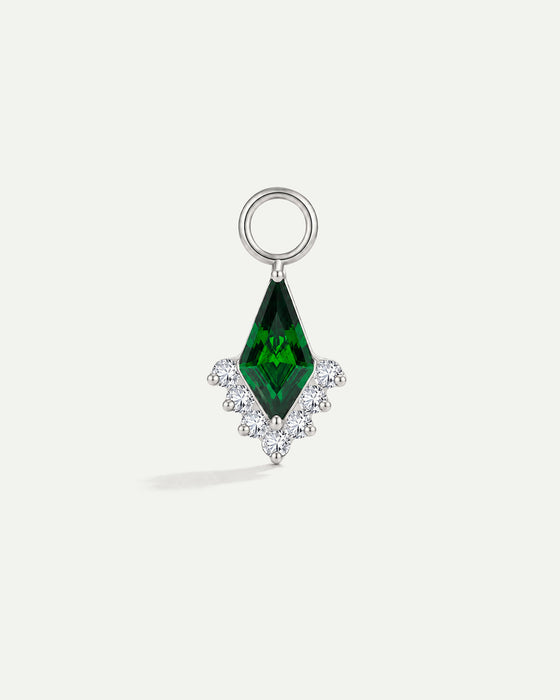 CHARM LEIA GREEN SILVER