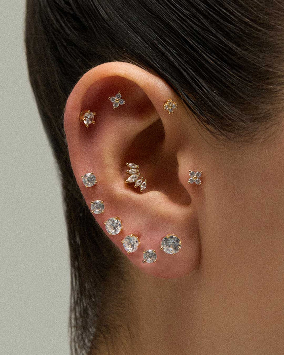 LENA M GOLD EARRINGS