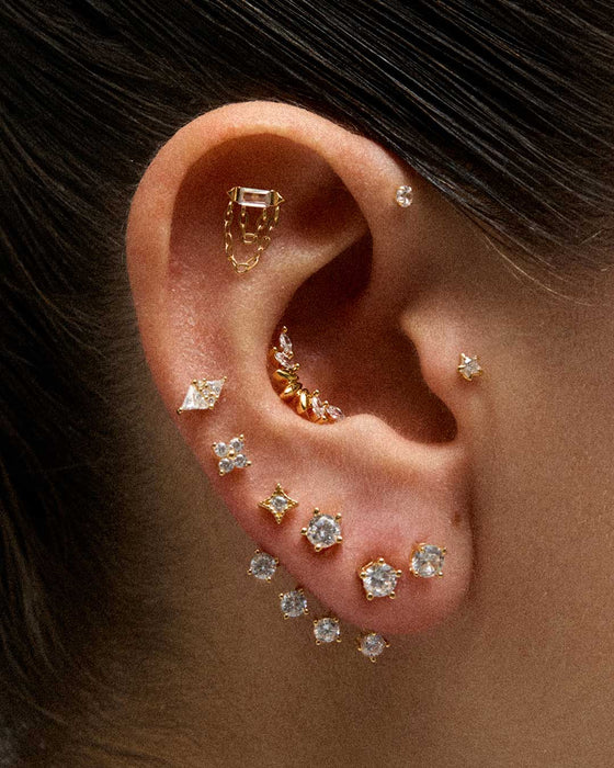 LENA M GOLD EARRINGS