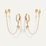 PENDIENTES LIGHTING GOLD