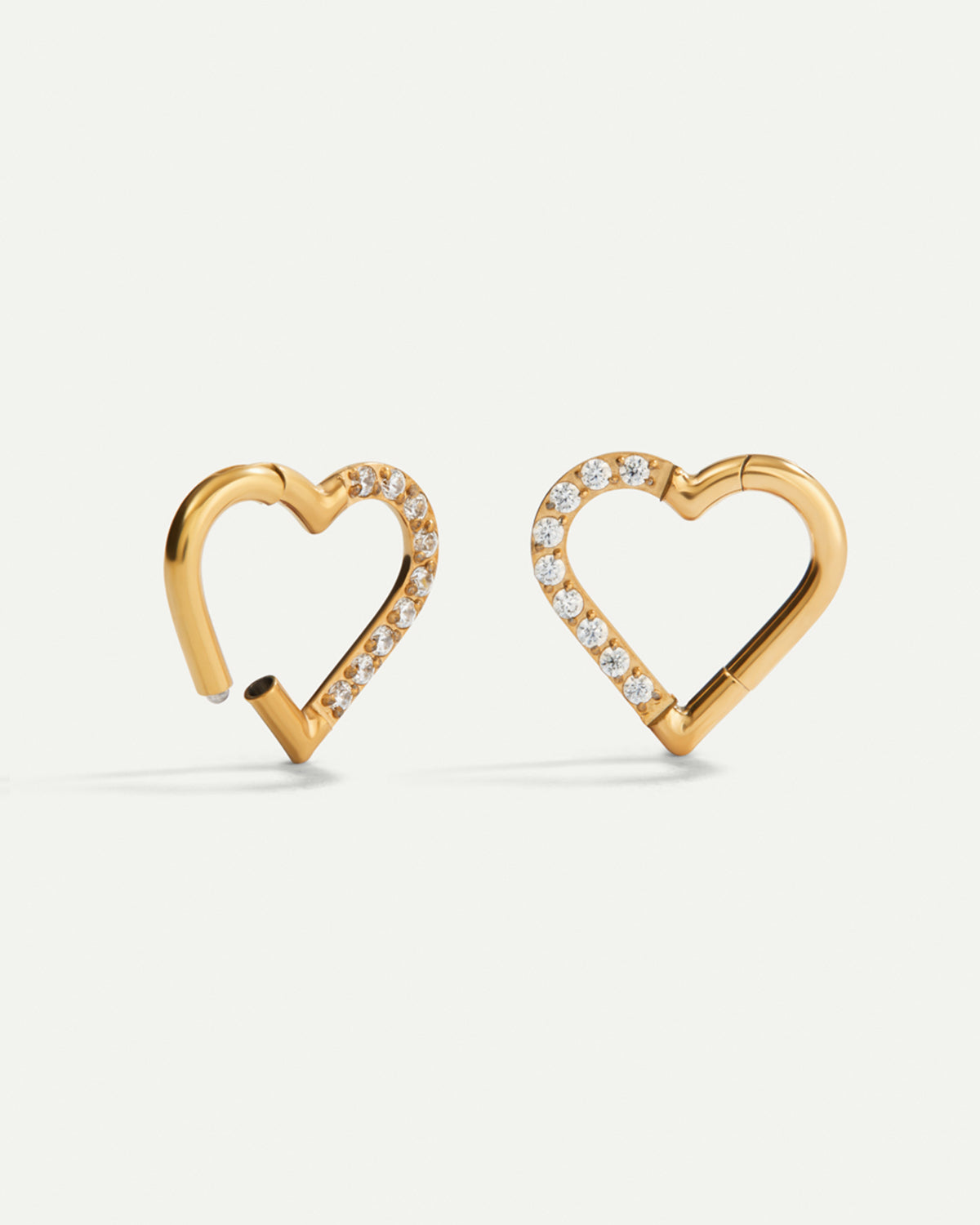 PIERCING LOOP HEART BRIGHT GOLD