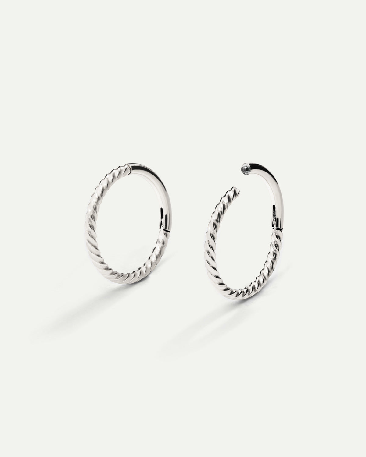 BOUCLE DE PIERCING L TWIST ARGENT