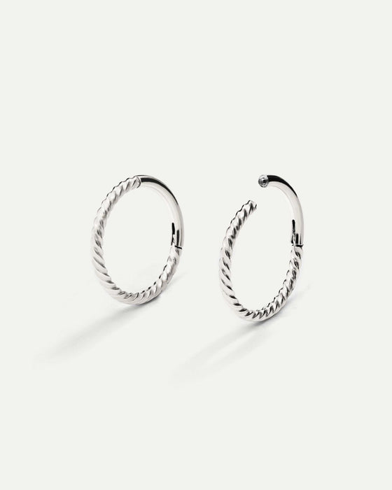 PIERCING LOOP L TWIST ARGENTO